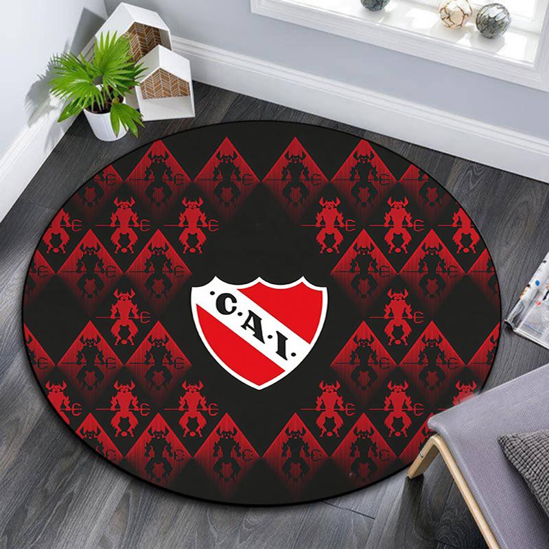 Club Atletico Independiente Round Area Rug,Carpet Rug for Living Room Bedroom Sofa Playroom Decor,Non-slip Floor Mat