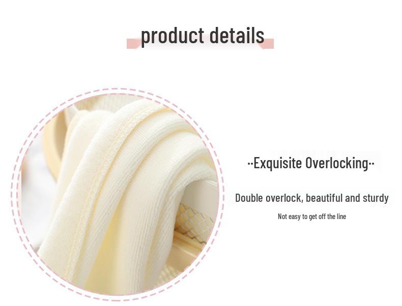 Four Seasons Thickened Polyester/Nylon Hair Drying Towel Set with Appliqué Embroidery