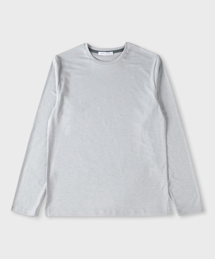 PANICALE Contrast Detail Crew Neck Stretch Jersey T-Shirt [2 Colors]