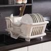 Single Layer Plastic Dish Drainer Rack for Kitchen Use