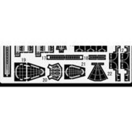 

Aoshima Bunka Kyozai 1350 Ironclad Detail Up Parts Heavy Cruiser Takao 1942 Dedicated Etched Parts