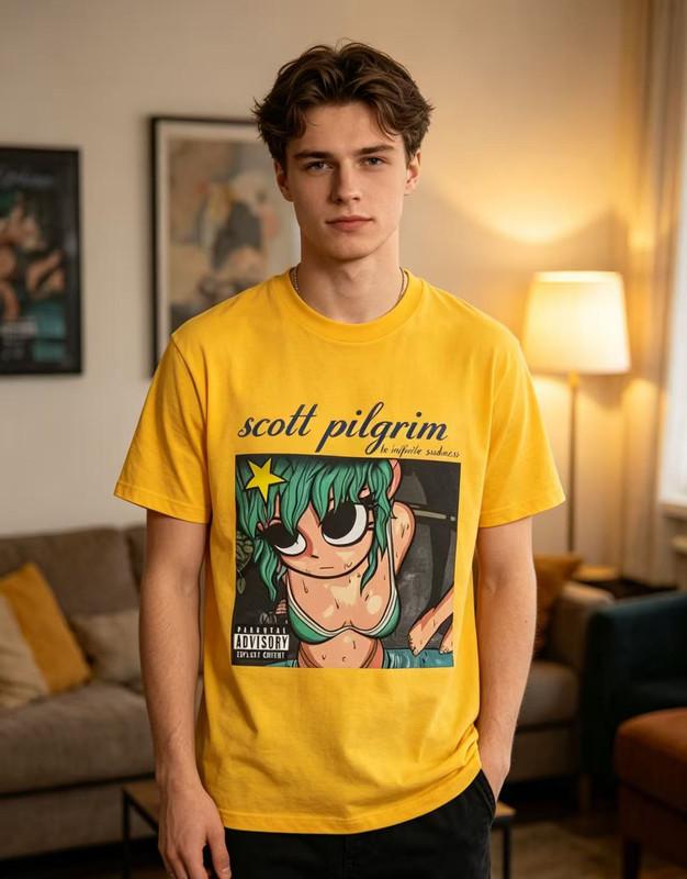 Unisex Shirt Cotton Oversize Large Size New Deftones Scott Pilgrim Shirt Ramona Flowers Unisex Shirt