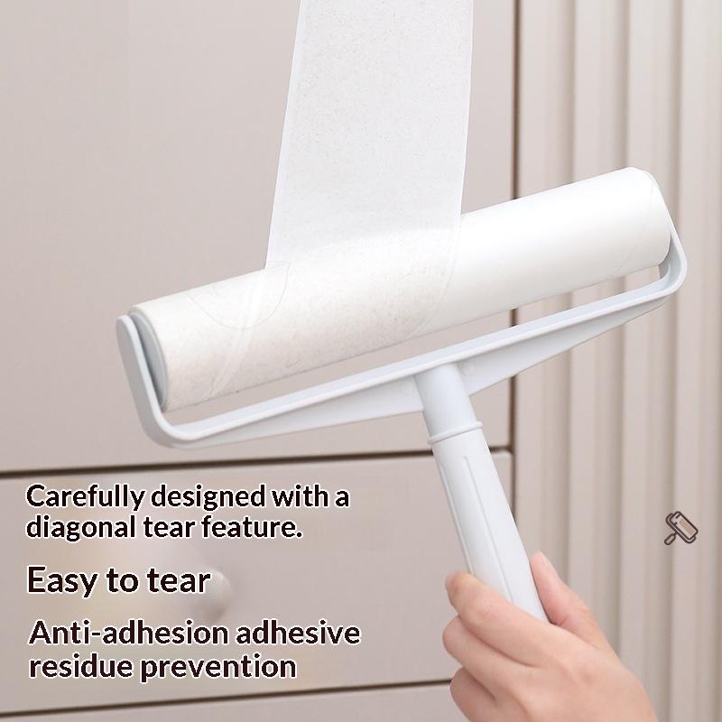 1Pcs 19Cm Large Lint Roller With Telescopic Rod Removes Pet Hair Dust Debris Perfect For Home Carpet Sofa Floor Cleaning