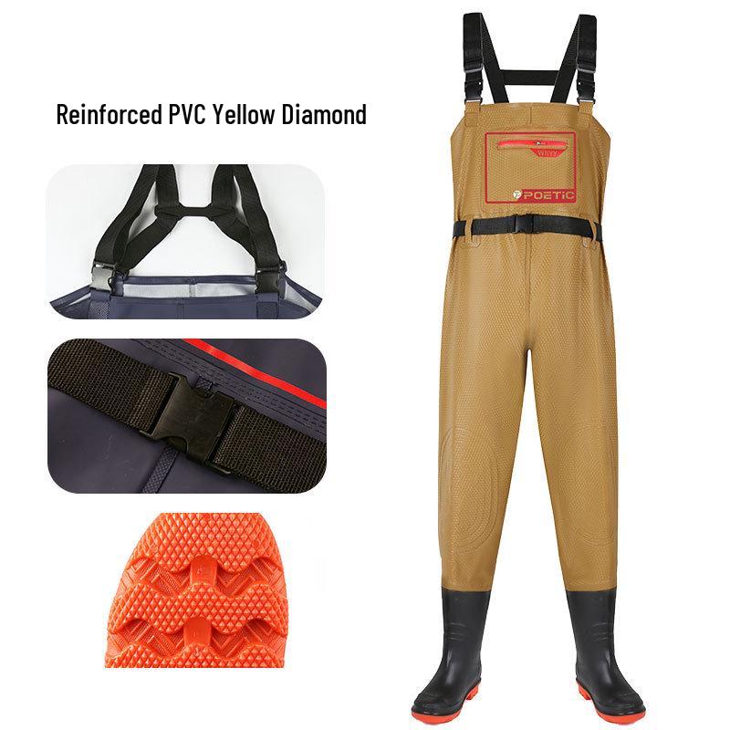 Aquaculture Work Overalls: Durable One-Piece Bib Waders for Labor Protection