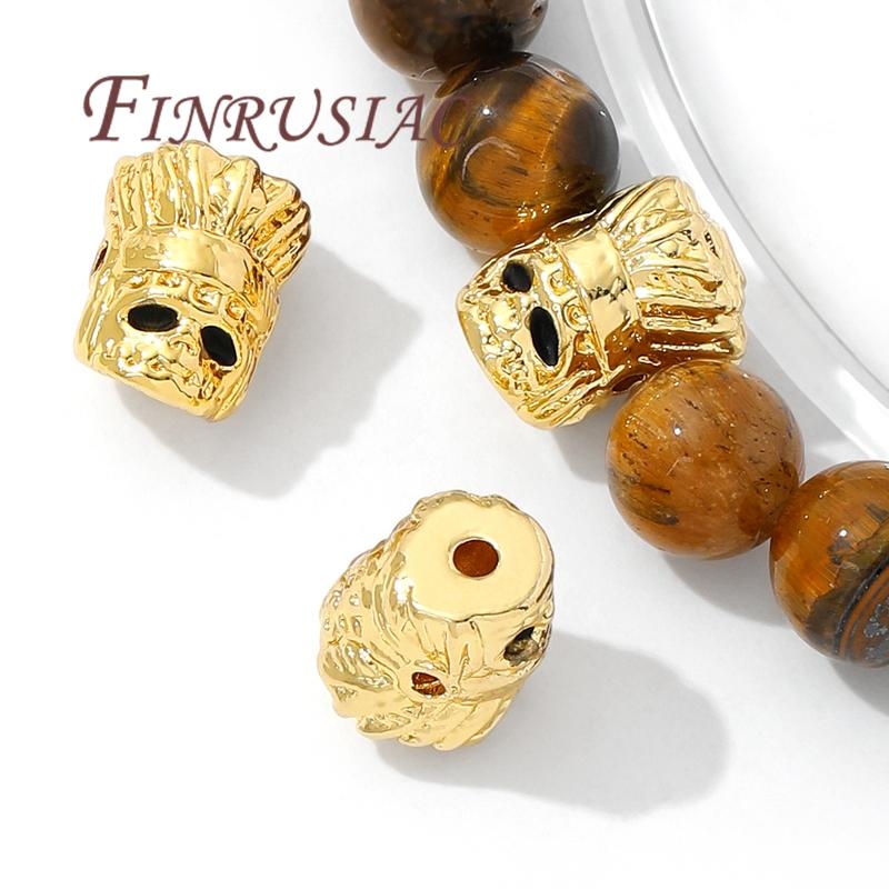 10mm Spacer Beads 18K Gold Plated Bracelets&Necklace Beads Accessories,Separator For Beads,DIY Jewelry Making Supplies