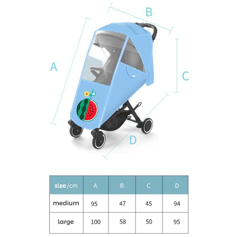 Wasserdichter Baby-Buggy Regenschutz Universal-Regenschutz für Kinderwagen Buggy Kinderwagen Windschutzscheibe Transparenter Regenschutz