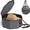 Polyester Caps Holder with Zippered Lid Foldable Hat Organizer For Baseball Caps Bucket Hats Travel Storage Accessories