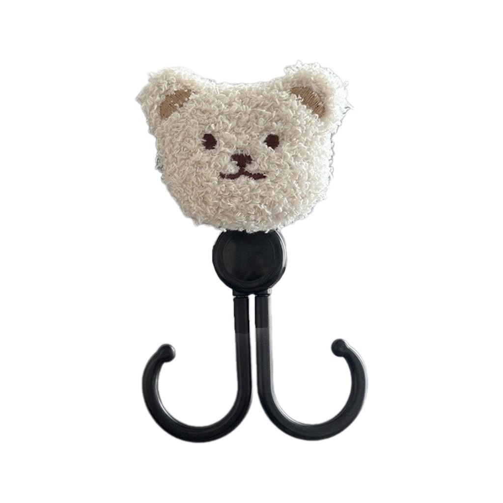 Cartoon Bear Baby Stroller Double Hook Pram Organiser Rack Infant Cart Organizers Pushchair Hanger Hanging Decors