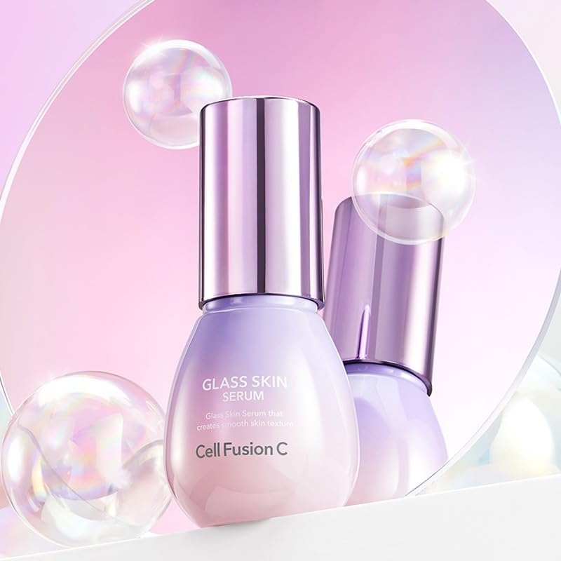 Cell Fusion C Glass Skin Serum 30ml Peach Dewy Skin Makeup Tone-Up [Glass-like Skin, Tone-Up, Care, Base, Serum, Hypoallergenic]