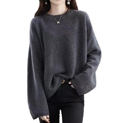 NONELECEDOLE Knit Long Round Loose Solid Perfect for and Women's Sweater, Sleeve, Neck, Thick, Fit, Color, Simple, Soft, Slimming, Warm, Casual,