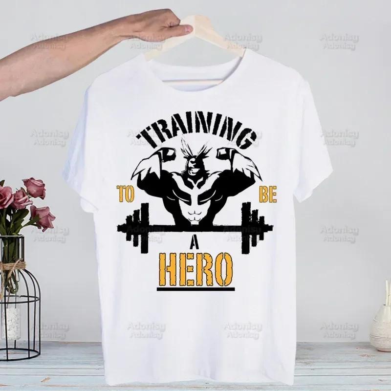 My Hero Academia Hip Hop Streetwear T Shirt Harajuku Todoroki TShirts Short Sleeve Casual Bakugou Deku Anime T-Shirt Tops Tees