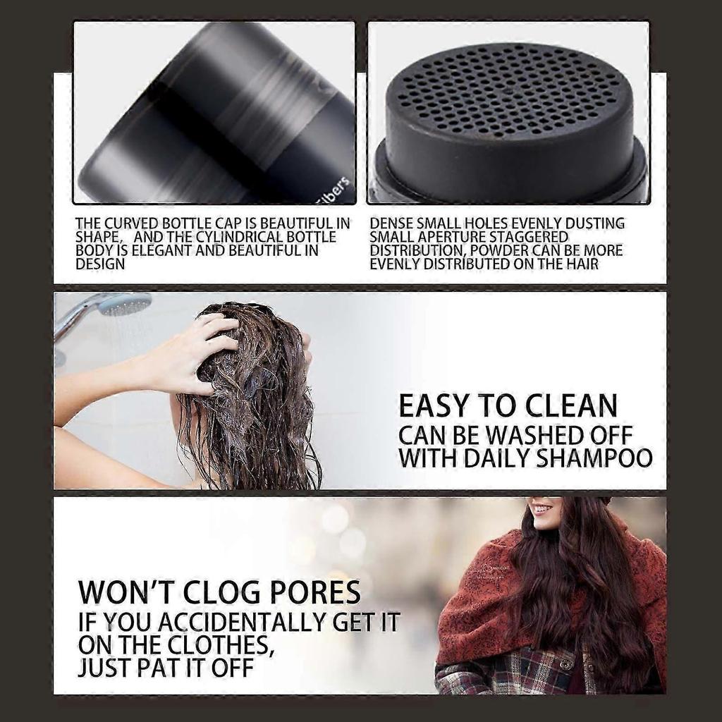 Polvere di Fibre Capillari alla Cheratina Naturale - Capelli Istantaneamente Più Spessi, Voluminosi e Copertura dell'Attaccatura dei Capelli | Lunga Durata, Facile da Applicare, Perfetta per un Aspetto Più Pieno e Styl