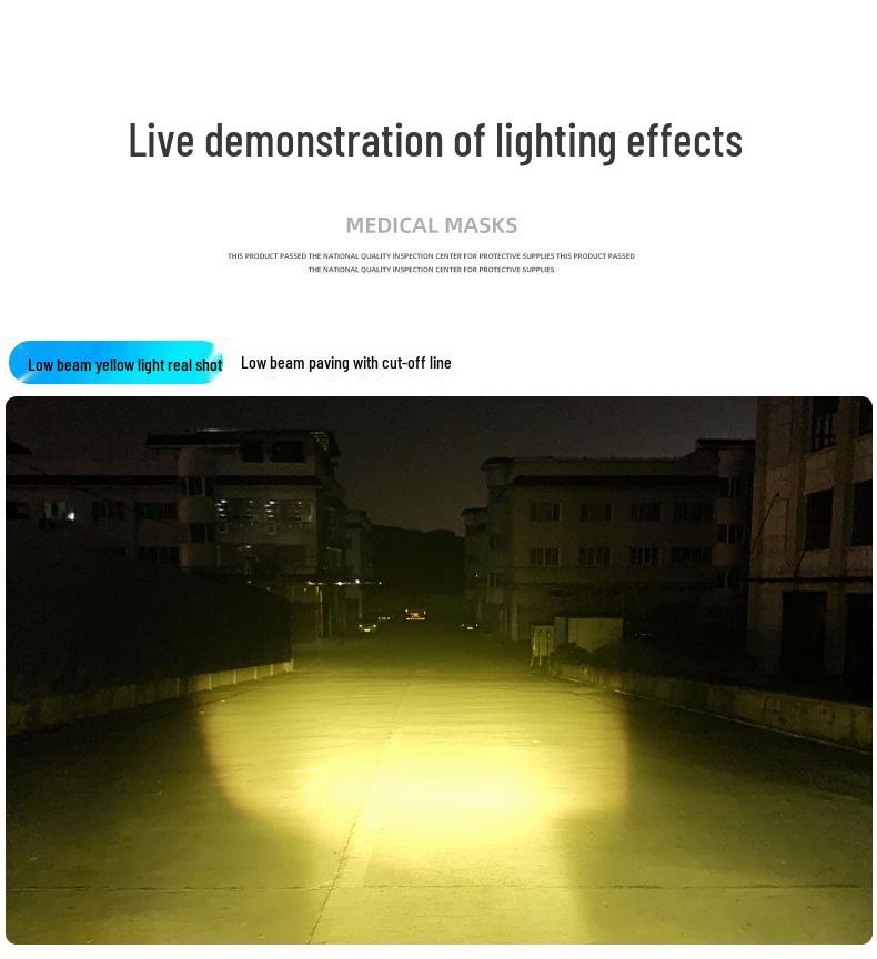 Dual-Color High-Power Motorcycle Headlight H4 H6 P15D BA20D