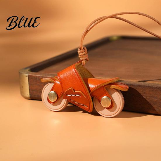 Retro Motorcycle Hanging Ornament Faux Leather Decoration Handcrafted Motorbike Backpack