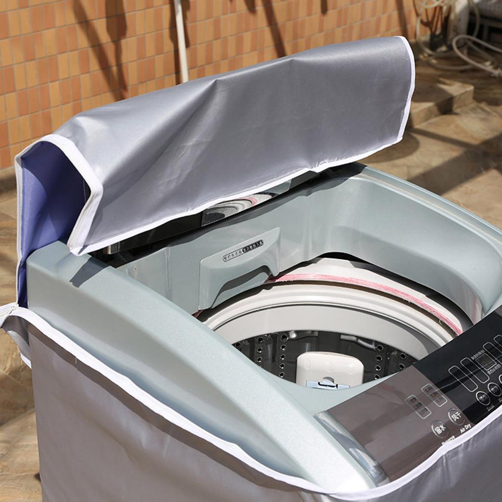 Washing Machine Cover Sunscreen Dustproof Thicker Fabric Zippers Convenient Use