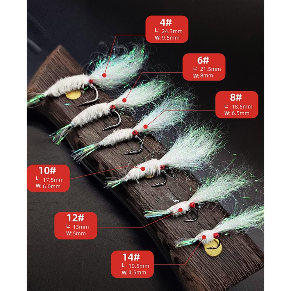 Bait Fly Hook Ice Shrimp Lure 2g/pcs 4/6/8/10/12/14