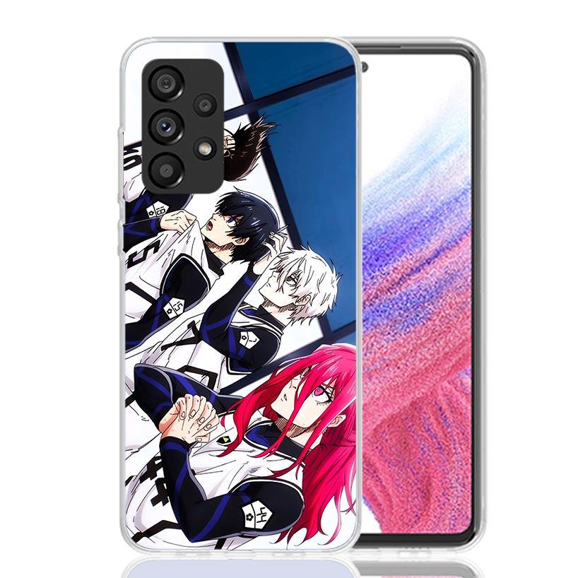 Blue Lock Isagi Yoichi Phone Case for Samsung Galaxy A52 A51 A50S A12 A22 A32 A72 A10S A30S A31 A71 Note 20 Ultra 10 Plus S10 Ga