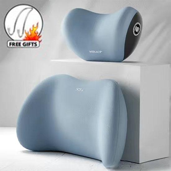 2Pcs Car Neck Headrest Pillow Rest Head Support Cushion Car Memory Breathable Travel Guard Car Lumbar Pillow Universal Car Supplies