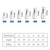 20pcs/lot Useful Stainless Steel Durable Swivels Snap Fishing Connector Solid Rings Rolling Swive