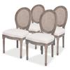 Day and Night - Day and Night Dining Chairs 4 Units Cream Fabric
