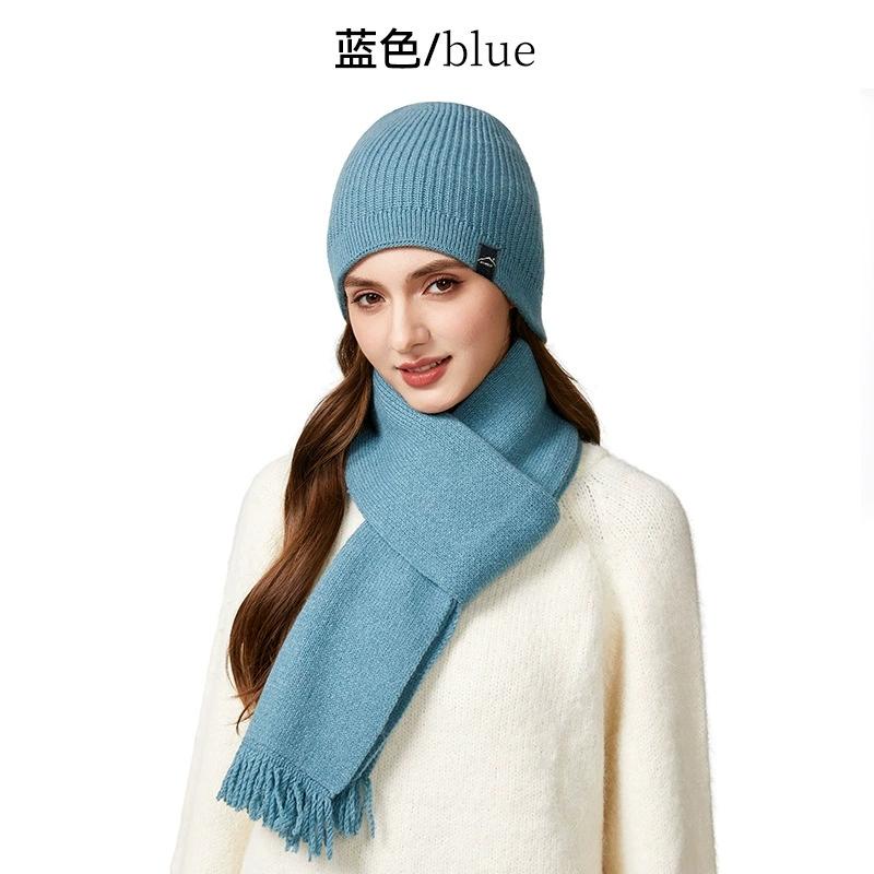 

Унисекс Теплый Набор Шапка и Шарф для Защиты от Холода на Открытом Воздухе Вязаная Шерстяная Шапка с Защитой Ушей Для Мужчин и Женщин M