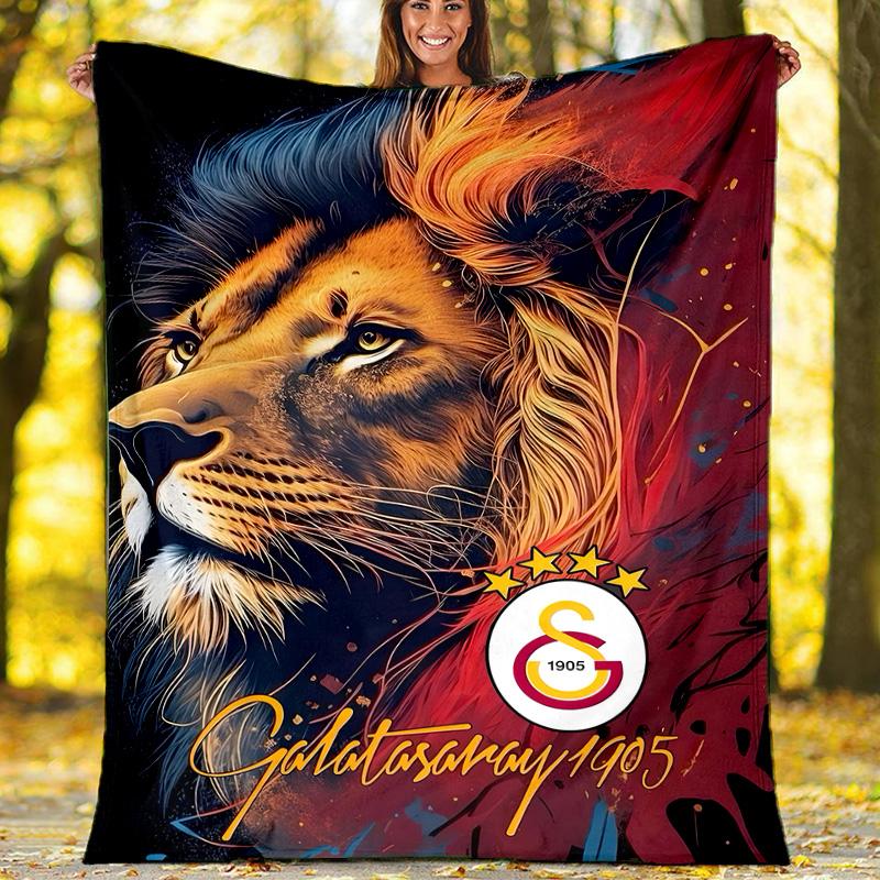 1pc Football Team (28) Theme Blanket - Digital Print, Polyester, Cozy for All Seasons, Perfect for Outdoor, Camping, and Travel