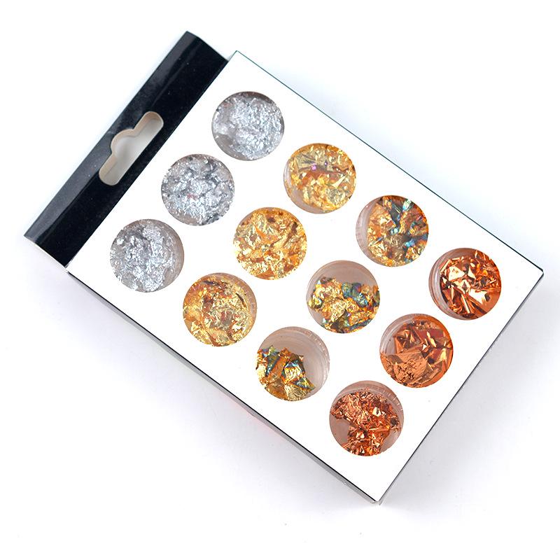 Champagne Imitation Gold & Silver DIY Epoxy Resin Fillers - Gold Leaf Paper Ornaments & Accessories Tin Foil
