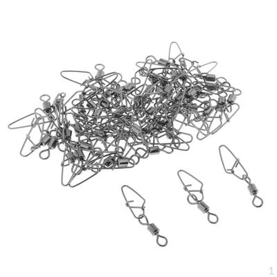 50Pcs Fishing Rolling Swivel With