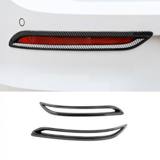 Carbon Fiber 2X Rear Fog Light Lamp Cover Trim For VW GOLF 8 MK8 2020 2021