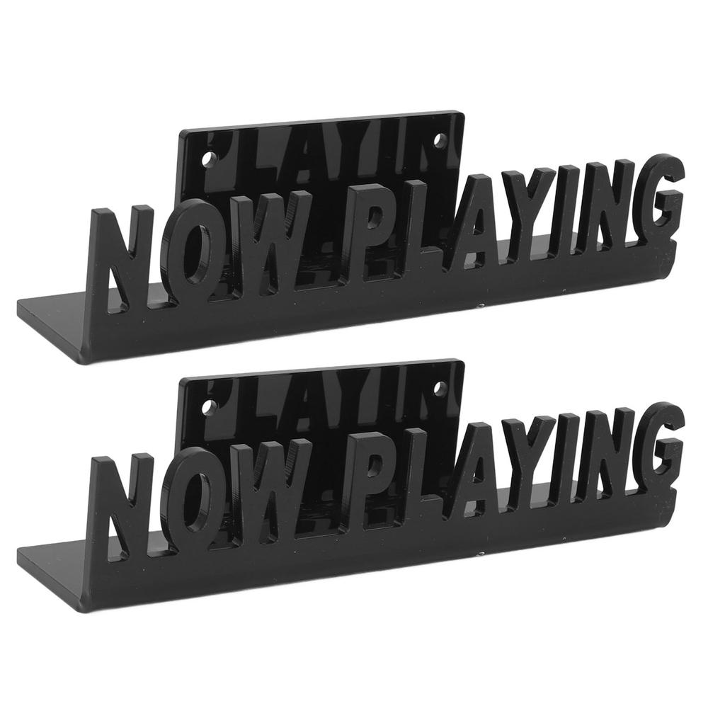 2PCS Now Playing Vinyl Record Stand Wall Mount Acrylic Album Record Holder Floating Book Shelves for Album Covers