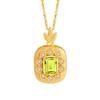 S925 Silver Vintage Pendant Necklace, Natural Garnet Topaz Choker for Women