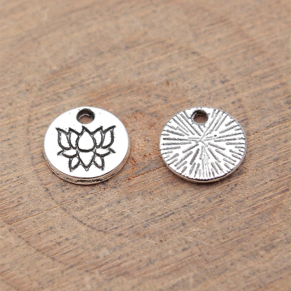 Flower Bud Charms Mini Floral Pendant Alloy Metal Leaf Findings Elegant Plant Jewelry Making Supplies For