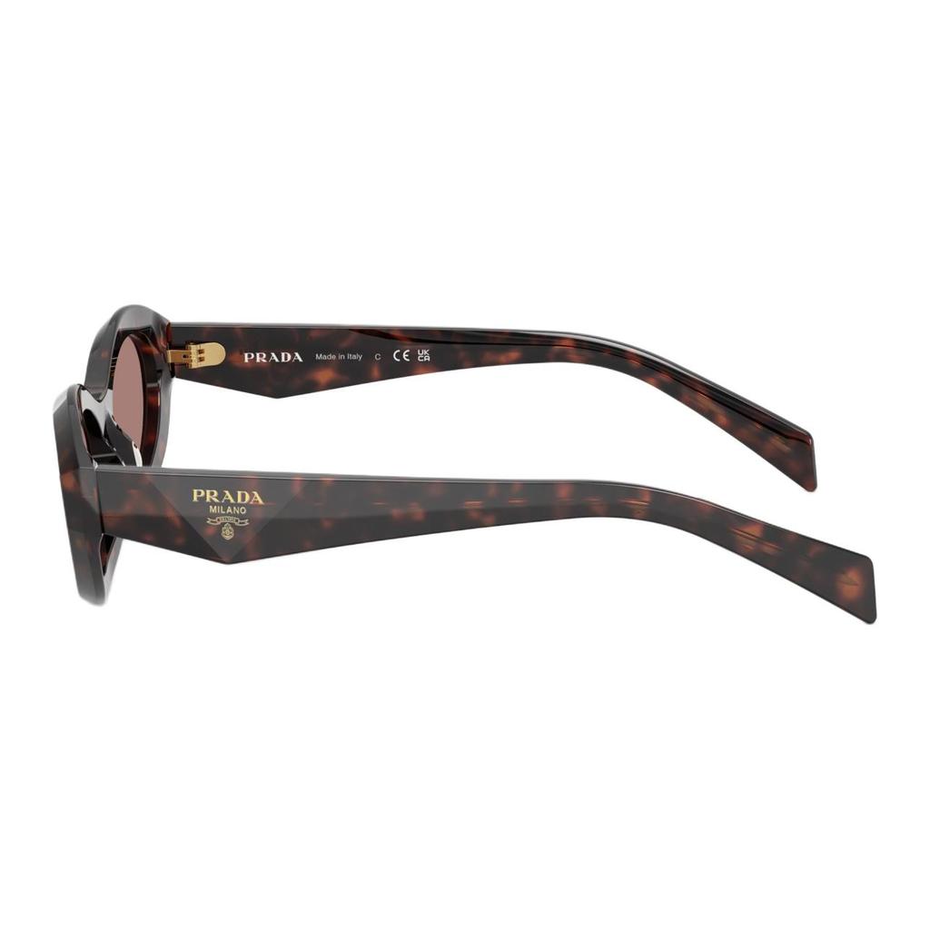 Prada Full Frame Design Acetate Oval Sunglasses Women sunglasses Tortoise PR-26ZS17N60B
