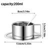 3pcs/set Household Coffee Cups Double Layer Water Cup New Milk Tea Mug  Home Office