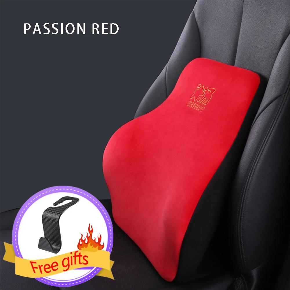 Car Neck Pillow Protective Lumbar Back Support Breathable Memory Foam Car Headrest Cushion Relieve Stress Car Interior Accessori