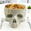 Halloween Skull Candy Bowl Gothic Ceramic Portable Skeleton Head Bowl Halloween Home Bar Decor Dining Table Ornament