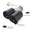 BMW Car Modification Carbon Fiber Dual/Quad Exhaust Pipe with M Logo - Y-Shaped Tailpipe