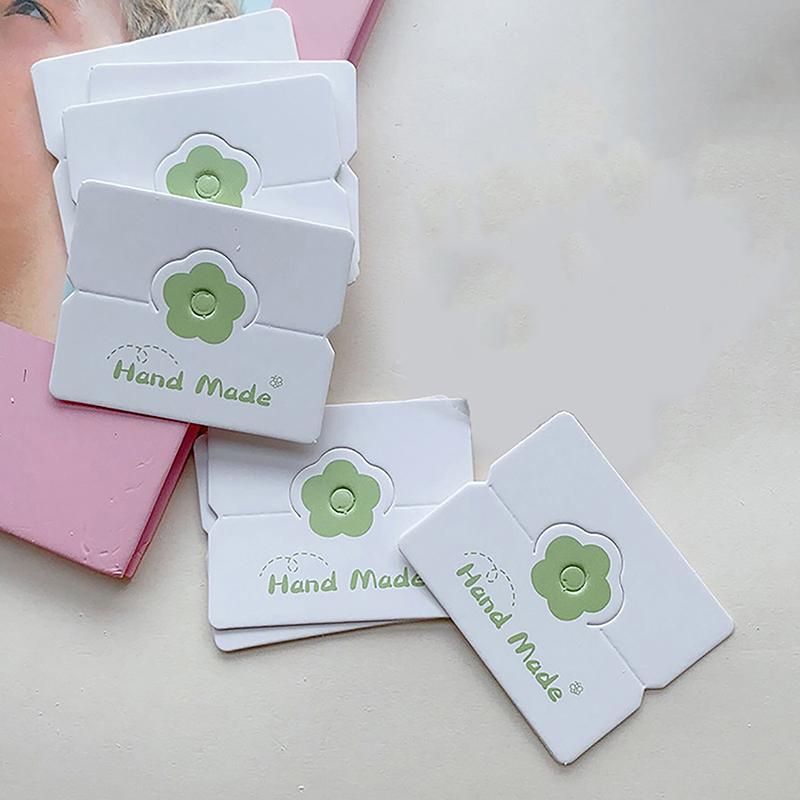 100 Pcs/Lot Foldable Packaging Paper Cards Colorful Flowers Cards For Handmade Jewelry Retail Hang Tag Flowers Display Cardboard