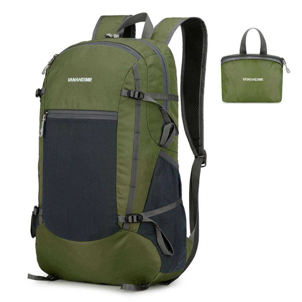 Zaino Pieghevole ROSSRORE Da 20 Litri, Impermeabile, Leggero (0,2 Kg), Con 7 Tasche, Ideale Per Viaggi, Trekking, Palestra, Campeggio, Unisex