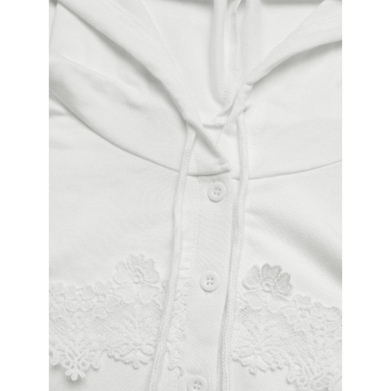 YYFS Damska Moda Casual Wiosna Jesień Jednolity Kolor Nadruk Długi Rękaw Bluzy i Koszule z Kapturem