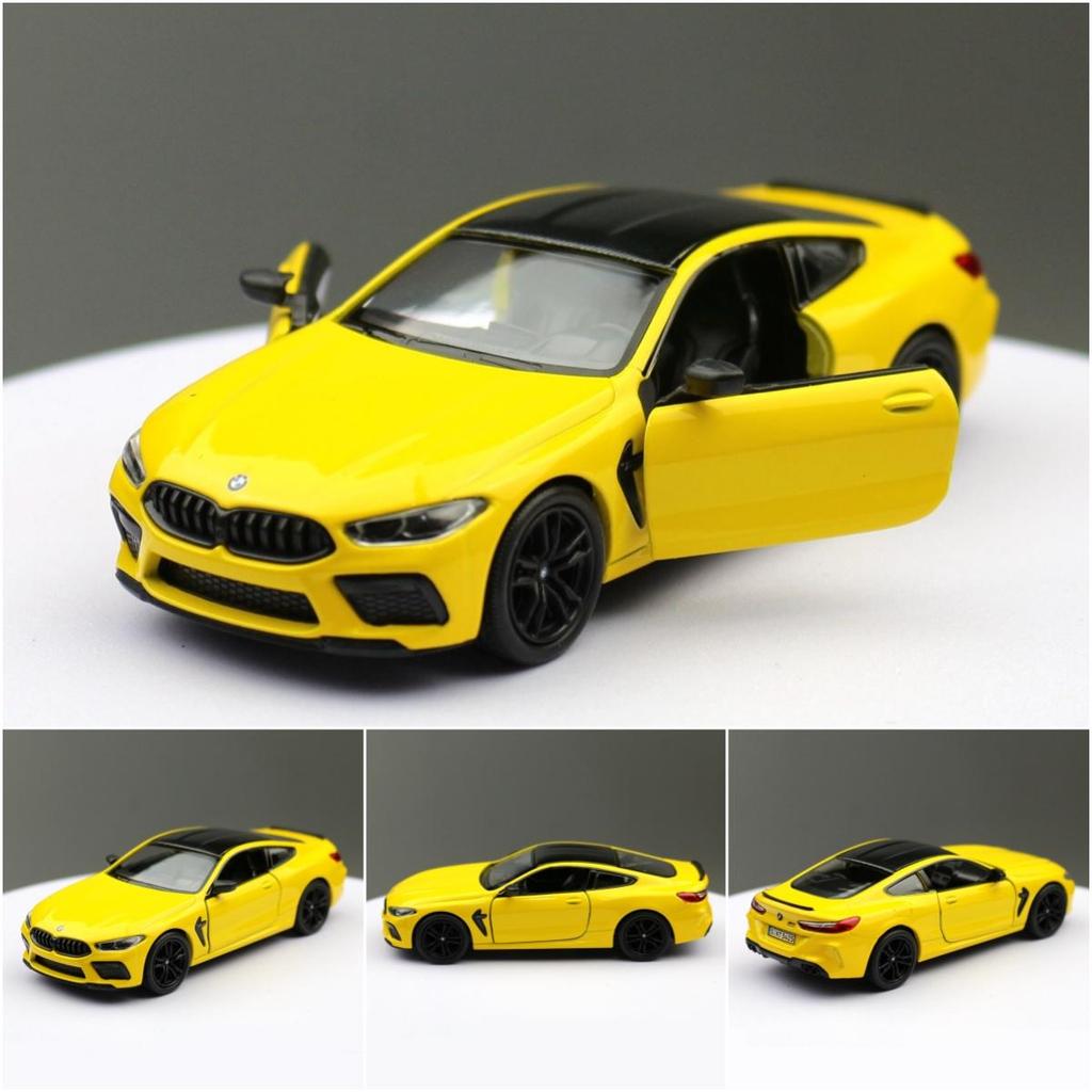 Toy Car Model 1/38 BMW M8 Competition Coupe Sedan Alloy Diecast Miniature Vehicle Collection Gift for Children Boy