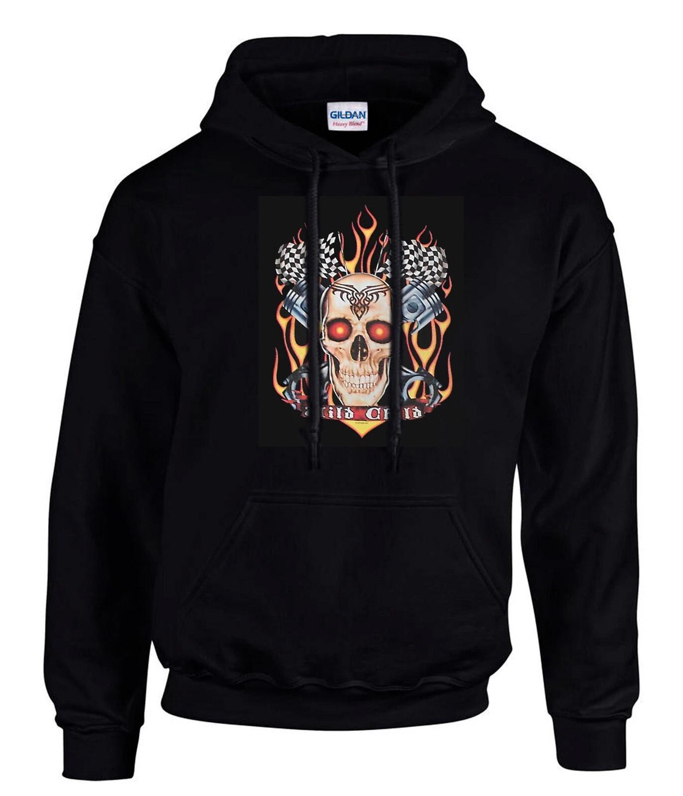Biker Custom Choppers Motorrad Schwarz Hoodies Kapuzenpullover -3369-SW XL