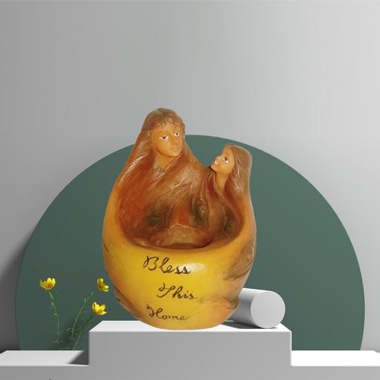 Candlestick Ornament Angel Shape Resin Decorative Centerpiece Candle Stand Artistic Candle Accessory Desktop Decor