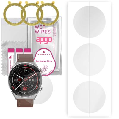3x Apgo Hydrogel Screen Protector for Watchmark Fashionwatch Maverick, Hydrogel Film, with Positioning Layer Easy Installation