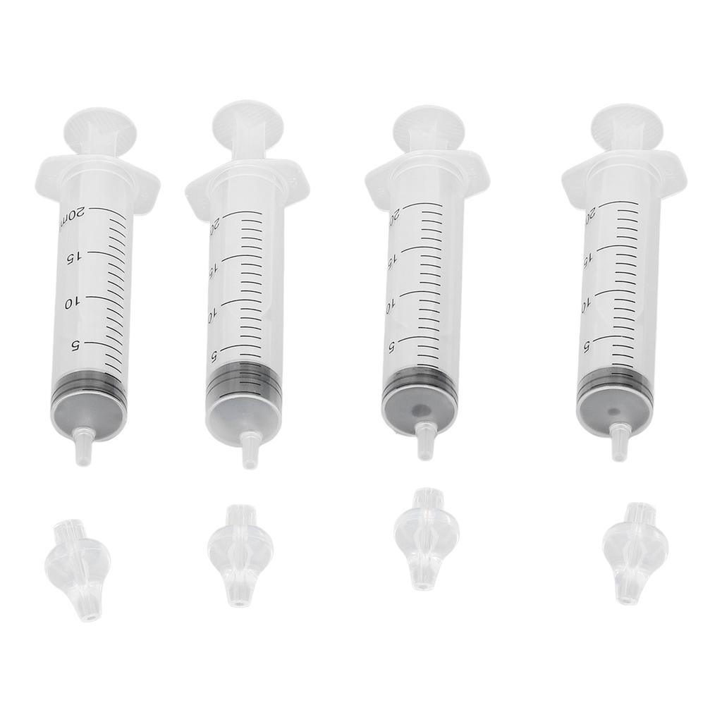 4pcs 20ml Baby Nasal Aspirator Syringe Professional Portable Versatility Infant Nose Irrigator