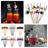 Spooky Halloween Witch And Skull Straws 24pcs Pack