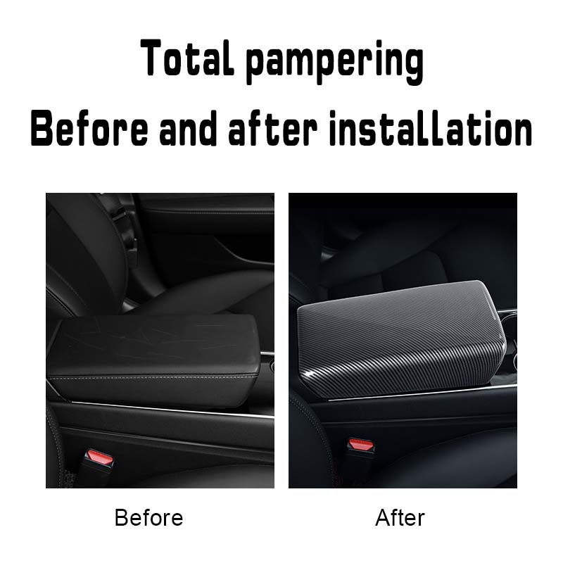 

Защитный чехол для подлокотника автомобиля для Tesla Model 3 2017-2023 Чехол на подлокотник центральной консоли Украшение автомобильных аксессуаров