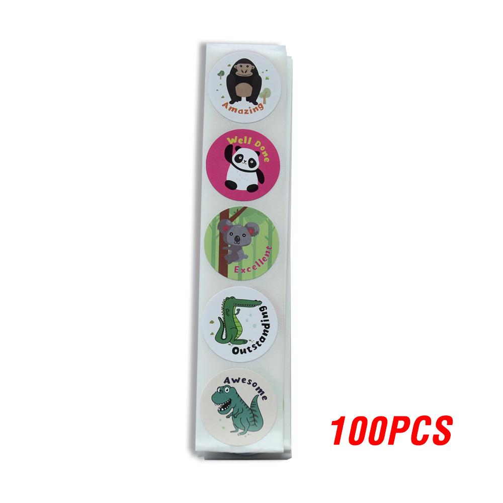 

100-500pcs Encouragement Sticker Reward Stickers Roll For Kids Motivational Stickers With Cute Animals For Students Teachers