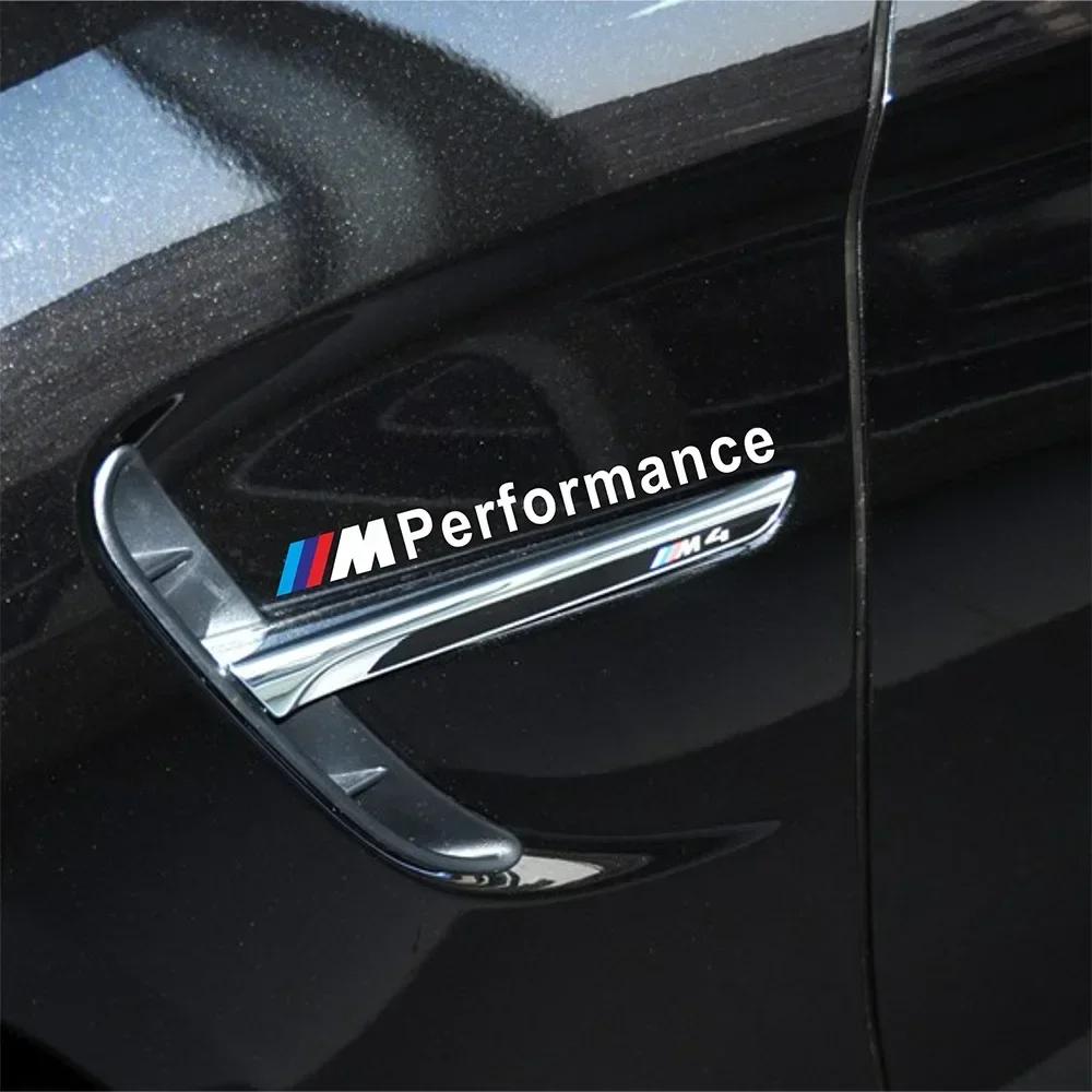 E60 New 4pcs M performance sticker car door handle sticker For bmw M Sticker X1 X3 X4 X5 X6 X7 e46 e90 f20 e60 e39 f10 Car acce