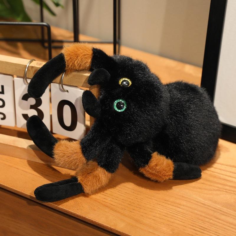Simulated Black Spider Toy Children'S Early Education Colored Spider Plush Doll Arthropod Funny Throw Pillow